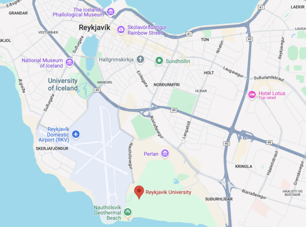 Location of Reykjavik University